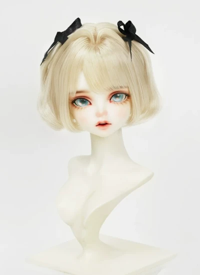 BJD ドール用ウィッグ シルバー ピンク ホワイト ゴールド ブラウン ワインレッド ブラック グレー MSDサイズ人形用