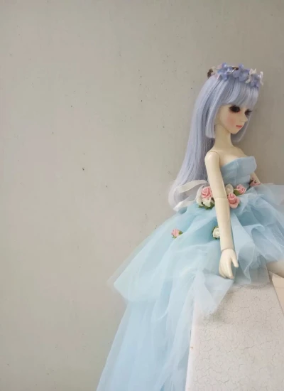 ドール服 ドレス 水色 MSD/SD/SD16サイズ 女の子用 球体関節人形用 BJD用