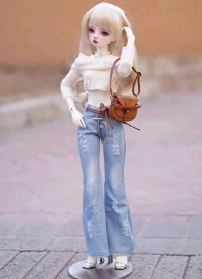 ドール用服 ズボン ブルー ジェーンズ  通常MSD/大MSDサイズ用  BJD