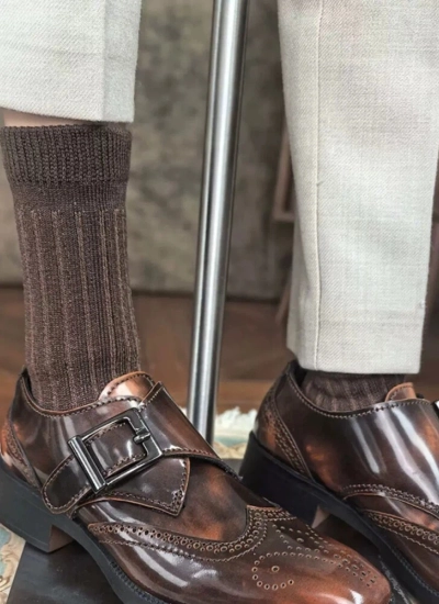 ドール用ソックス ブラウン ブラック レッド  男の子用 75サイズ人形用 球体関節人形用 BJD用