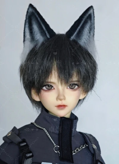 ドール用耳パーツ オオカミ耳 カチューシャ/磁石 獣耳 SD/小顔SD/MSD/YOSDサイズ 球体関節人形用 BJD用