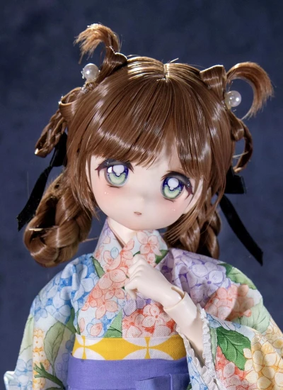 ドール用ウィッグ グレー 前髪 スタイリングあり ブラウン ピンク ゴールド SD/小顔SD/MSDサイズ用 球体関節人形用 BJD用