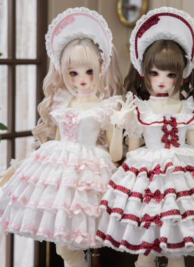 BJDドール用服 【糖霜物语】 レッド/ピンク SD/SDGRサイズ人形用