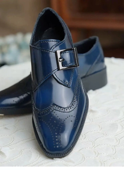 ドール用お靴 ダークブルー 男の子用 75サイズ人形用 球体関節人形用 BJD用