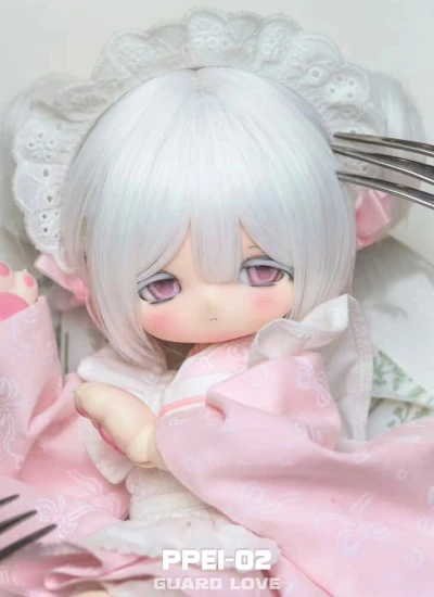 ドール用ヘッド  PPEI02  PVC(ポリ塩化ビニル)+ABS SDサイズ 球体関節人形 BJD用