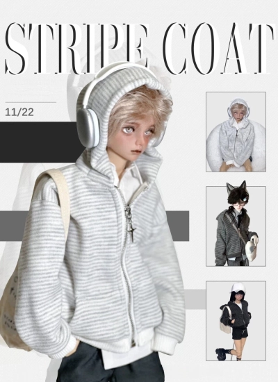 ドール用上着 パーカー グレー  MSD/YOSDサイズ人形用 球体関節人形用 BJD