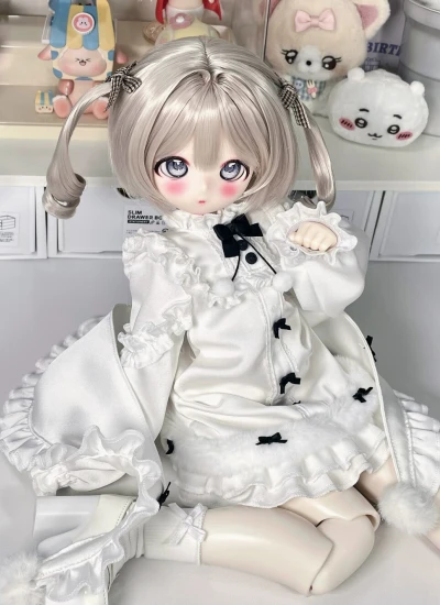 ドール用衣装セット 【冬綿日】ホワイト  MSD/YOSDサイズ人形用 球体関節人形用 BJD