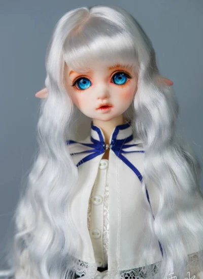 BJDドール用ウィッグ ロングパーマ オレンジ ライトゴールド ミント コーヒー色 ライトピンク ブラウン シルバー 栗色 SD/小顔SD/MSD/YOSDサイズ人形用