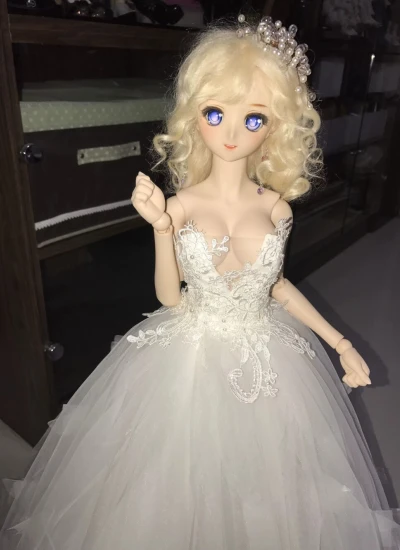 ドール用服 ドレス ホワイト MSD/SD/SD16サイズ 球体関節人形用 BJD用