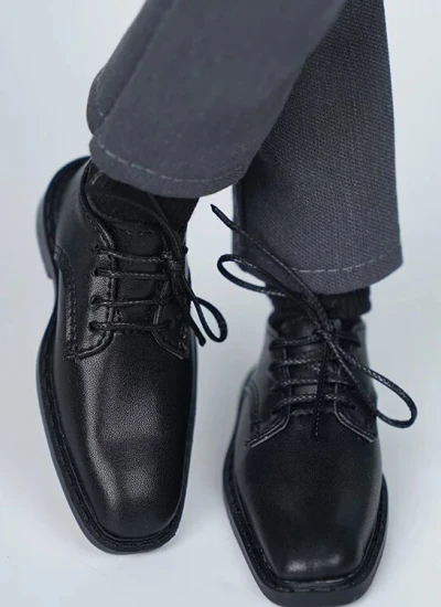 ドール用お靴 革靴 ブラック ホワイト マッスルMSDサイズ 球体関節人形用 BJD用