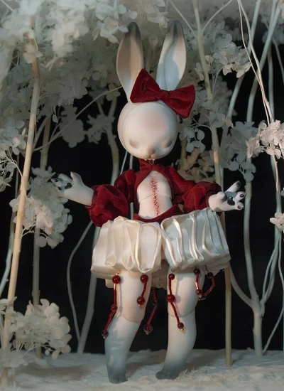 期間限定再販売 ドールフルセット 隠面兔·朱砂(Red Rabbit) 35cm 球体関節人形