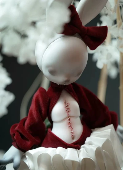 期間限定再販売 ドール本体 隠面兔·朱砂(Red Rabbit)  35cm 球体関節人形