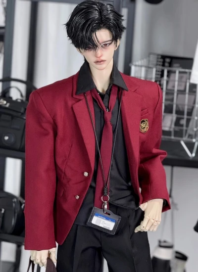 ドール用服 スーツセット ブラック グレー ネイビー レッド  男の子用 73/75/77サイズ人形用 球体関節人形用 BJD用