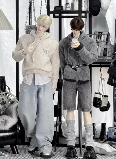 ドール用服 セーター  グレー グリーン パープル ベージュ  男の子用 75cmサイズ人形用 球体関節人形用 BJD用