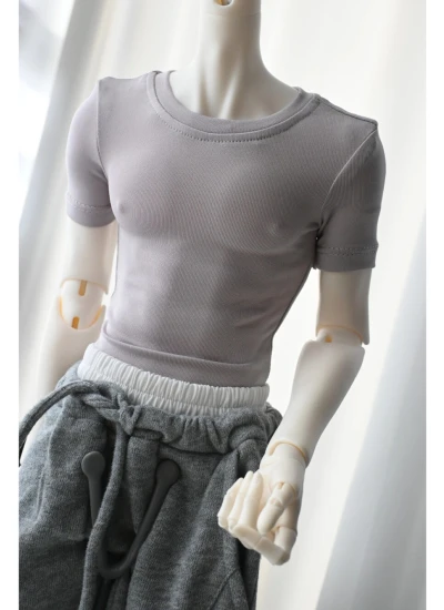 ドール用服 Ｔシャツ ブラック グレー ホワイト  男の子用 73/75/77cmサイズ人形用 球体関節人形用 BJD用