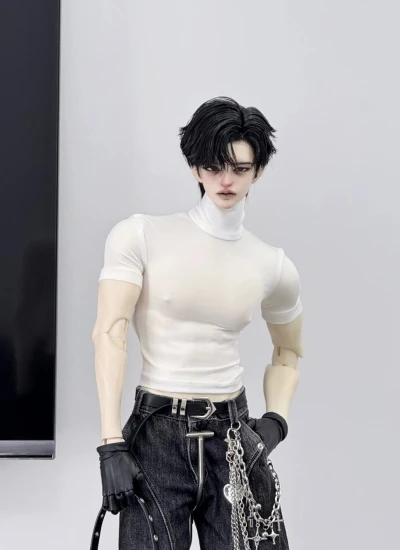 ドール用服 Ｔシャツ ブラック グレー ホワイト ネイビー 男の子用 73/75/77cmサイズ人形用 球体関節人形用 BJD用