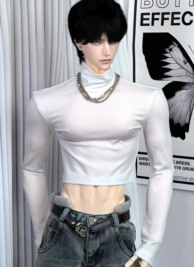 ドール用服 Ｔシャツ ブラック グレー ホワイト ネイビー ブラウン 男の子用 73/75/77cmサイズ人形用 球体関節人形用 BJD用