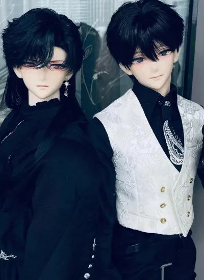 【先行発売】ドール用ヘッド【凛26TH．VER】2.5次元ヘッド SD/75cm人形用 球体関節人形用 BJD 【Black_White】