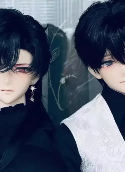 【先行発売】ドール用ヘッド【凛26TH．VER】2.5次元ヘッド SD/75cm人形用 球体関節人形用 BJD 【Black_White】