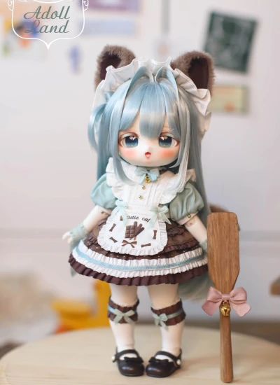 【期間限定】ドール用服 ミント Neko Café（Mint Choco）【23cm】 1/6島島体用 球体関節人形用 BJD用
