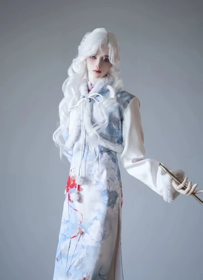 BJD Clothes [Ease] Cheongsam Top Set for 1/4 1/3 70cm 75cm Size Ball Jointed Doll