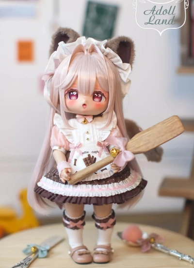 【期間限定】ドールフルセット Neko Cafe -Kaia(Rasberry Choco)  22.8cm 三挿六 球体関節人形用 BJD