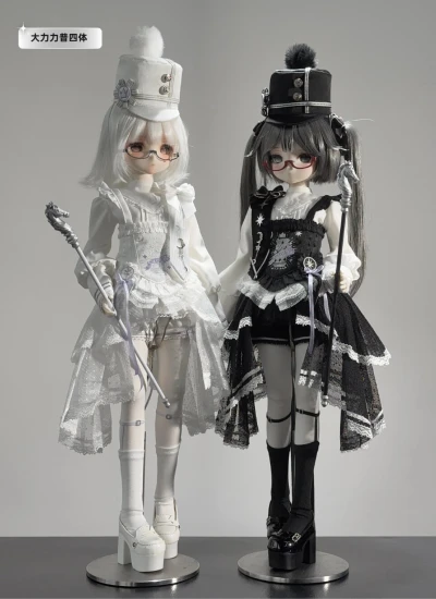 【期間限定】ドール用服【星月交響楽】ブラック/ホワイト 1/4、MDDサイズ人形用 球体関節人形用 BJD