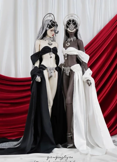 【期間限定】ドール用服 ブラック ホワイト 2026限定 SDGR/SD/SD16/FL65/SD17/POPO68/69cmサイズ用 BJD用「一枚の幻想的な版画」