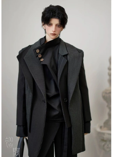 ドール用服 アウター スーツ上着 ブラック 70/73/75/77サイズ 男の子用 BJD人形用