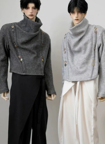 ドール用服 トップス ベージュ ライトグレー ダークグレー 70/73/75/77サイズ 男の子用 BJD人形用