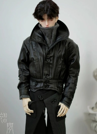 ドール用服 アウター ショート ブラック 70/73/75/77サイズ 男の子用 BJD人形用