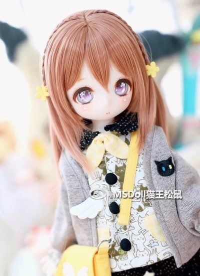 BJD DOLL ドール用 ウィッグ 前髪  ゴールド ブラウン オレンジ ホワイト ピンク SD/MSD/YOSDサイズ人形用