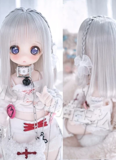 BJD DOLL ドール用 ウィッグ 前髪 グレー/ピンク/ゴールド SD/小顔SD/MSD/YOSDサイズ人形用