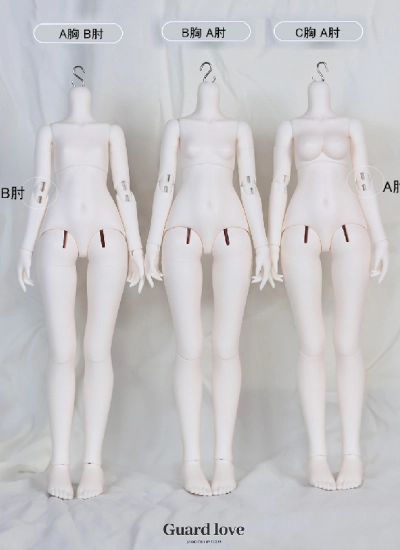 ドール用ボディ 7代圆润体2.0 纱奈(Sha Nai) 用ボディ 女の子 1/4サイズ 球体関節人形用 BJD用