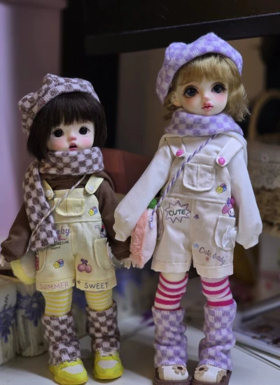 ドール用服 ワンピース 女の子用 ホワイト イエロー  MSD/YOSD/Kumako/1/5/サイズ人形用 BJDDOLL