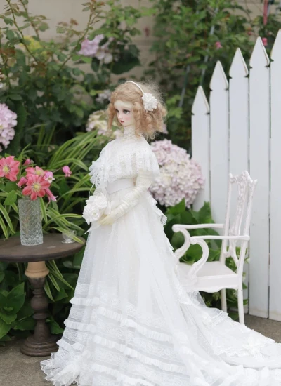 ドール用服 衣装セット 洋服 ホワイト 女の子用 SDGR/SD16/68サイズ 球体関節人形用 BJD用 【爱德华】