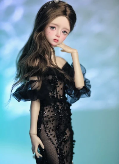 ドール用服 ドレス ブラック 女の子用 YOSD/MSD/SD/SD16サイズ 球体関節人形用 BJD用