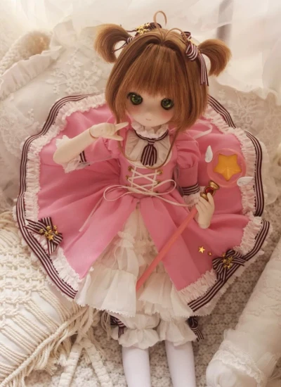 ドール用服 衣装セット ピンク 女の子用 MSD/SD/SD16サイズ 球体関節人形用 BJD用