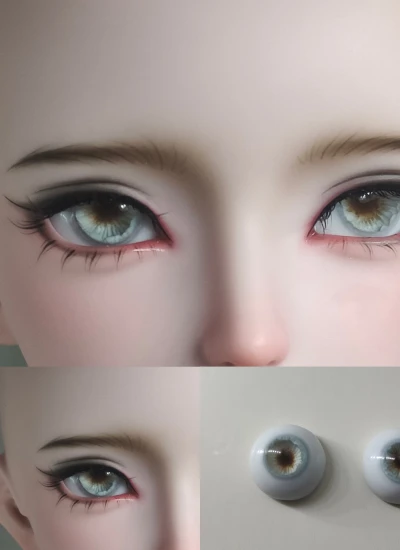 ドール用アイ 樹脂 レジンアイ【雾色】グレー系 12mm/14mm/16mm/18mm BJD 四月家