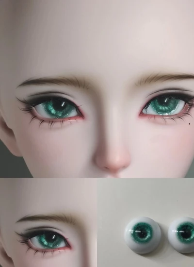 ドール用アイ 樹脂 レジンアイ【幽瞳】グリーン12mm/14mm/16mm/18mm BJD 四月家