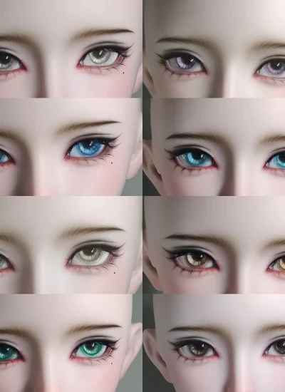 ドール用アイ 樹脂 レジンアイ【人魚涙】パープル/ブルー/グリーン/ブラウン 12mm/14mm/16mm/18mm BJD 四月家