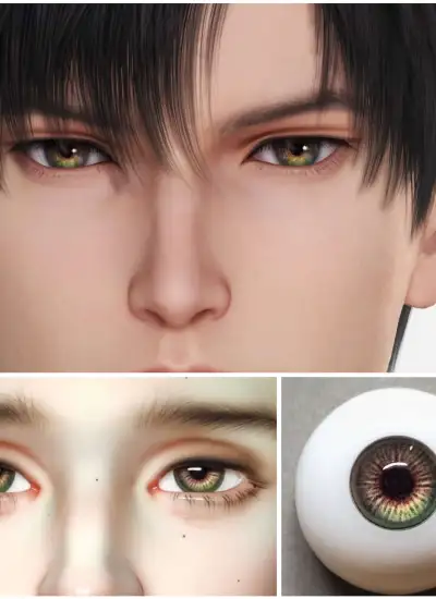 ドール用アイ 棃深 石膏アイ ブラウン  10mm/12mm/14mm/16mm/18mmサイズ BJD用