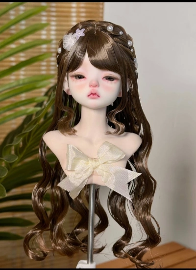 ドール用ウィッグ 高温絲  ブラウン ゴールド グレー   MSD/SDサイズ用 BJD用 602