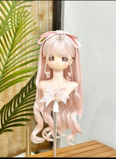ドール用ウィッグ 高温絲  ブラウン グレー イエロー ピンク MSD/SDサイズ用 BJD用 202