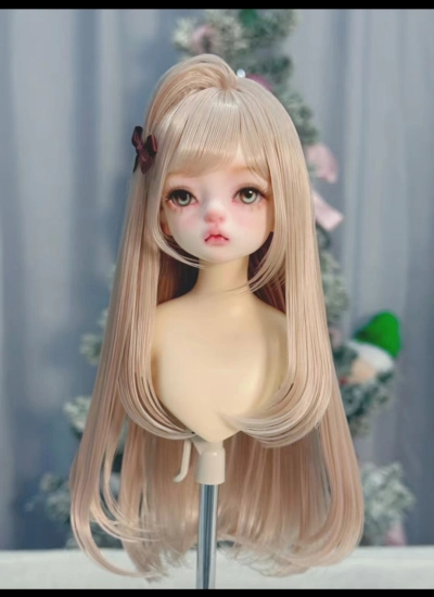 ドール用ウィッグ 高温絲  ブラウン ゴールド グレー ピンク ホワイト ブラック ブルーパープル MSD/SDサイズ用 BJD用  215