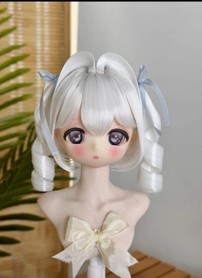 ドール用ウィッグ 高温絲  ブラウン ゴールド グレー ピンク ホワイト MSD/SDサイズ用 BJD用  207