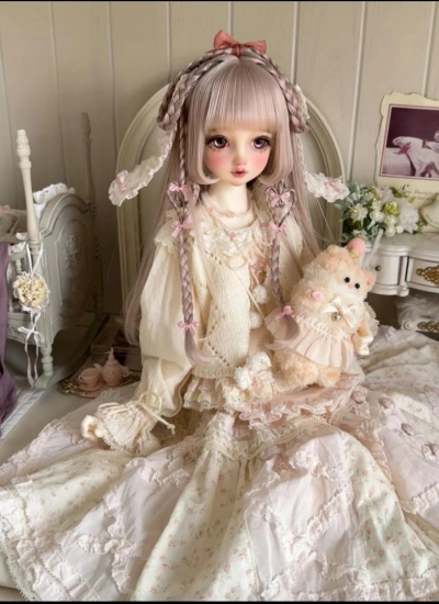 ドール用ウィッグ 高温絲  ゴールド  ブラウン  グレー ライトパープル YOSD/MSD/小顔SD/SDサイズ用 BJD用 217