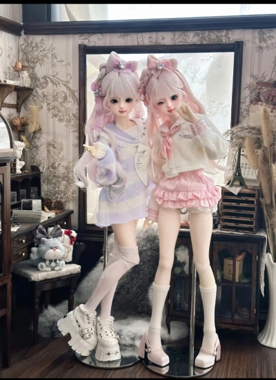 ドール用ウィッグ 高温絲  ゴールド  ブラウン  ピンク ライトパープル YOSD/MSD/小顔SD/SDサイズ用 BJD用 613