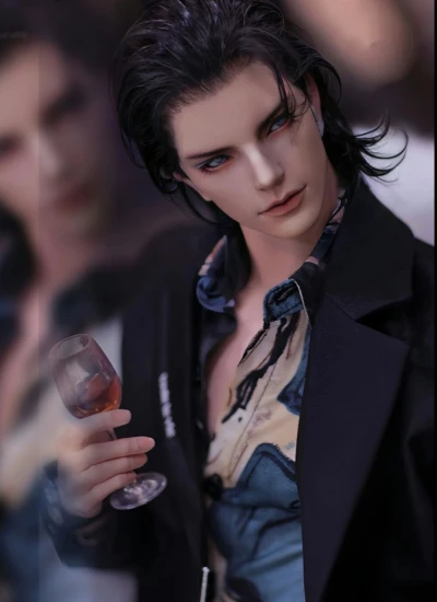 BJD ドール用ウィッグ  ブラック/シルバー/ゴールド/ワインレッド 小顔SD/SD/HIDサイズ人形用 【莫吉托2.0】