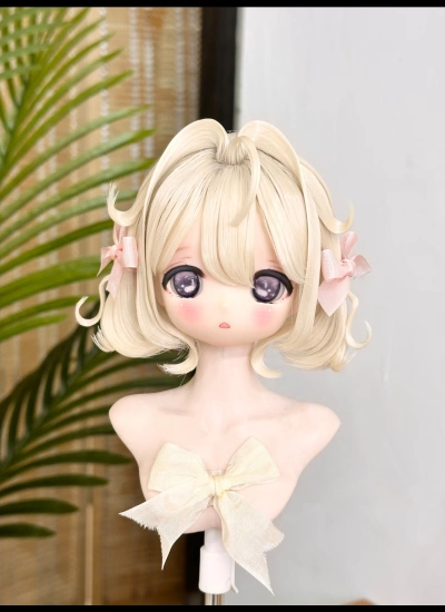 ドール用ウィッグ 高温絲  ゴールド ホワイト ブラウン グレー  YOSD/MSD/小顔SD/SDサイズ用 BJD用 604